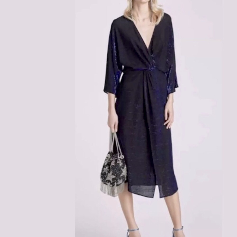 Zara blue/black sparkling dress